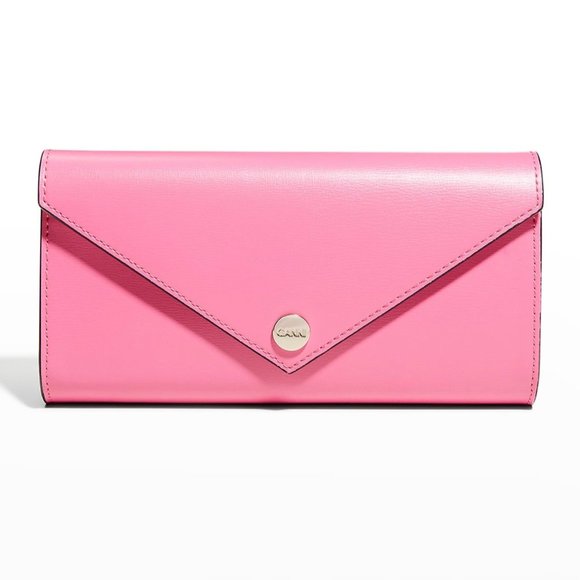 GANNI Banner Recycled Leather Wallet on Chain - Picture 12 of 13